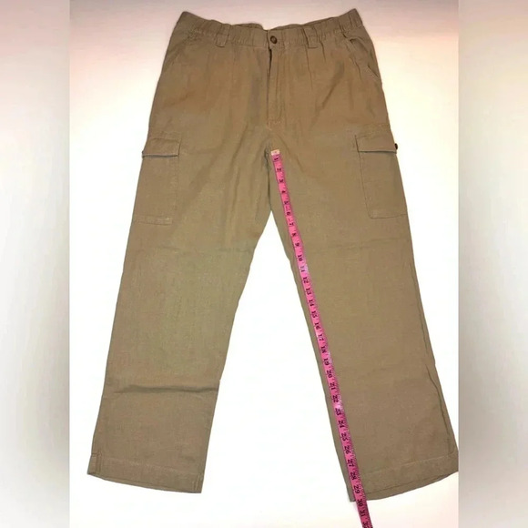 Roundtree & Yorke men’s Cargo Linen Pants Size- 38 x 32 - Picture 3 of 8